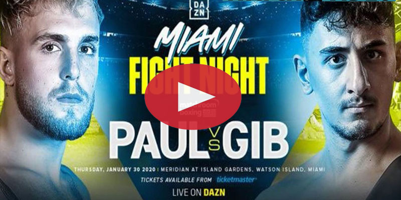 Jake Paul vs Gib Live Streaming Reddit Online of Miami Fight Night