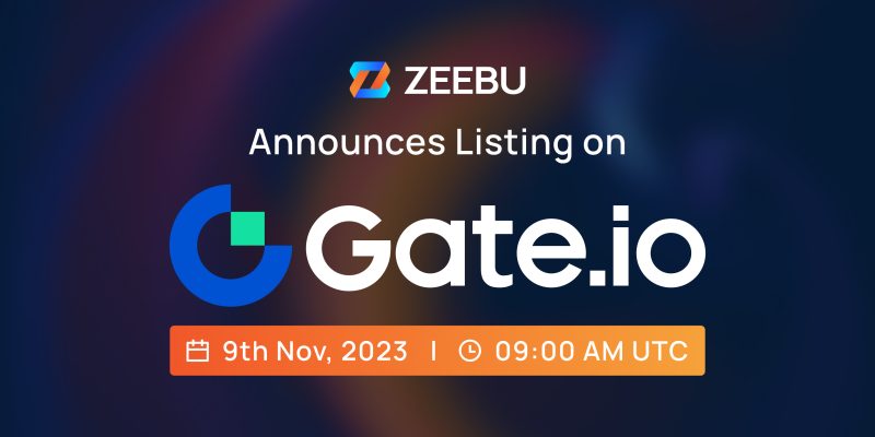 Zeebu’s $ZBU Token Set for listing on Gate.io