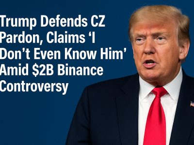 Trump Defends CZ Pardon, Claims ‘I Don’t Even Know Him’ Amid $2B Binance Controversy
